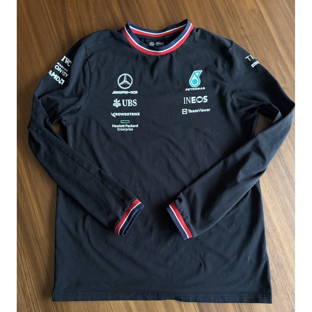 Mercedes-AMG Petronas F1 Team Long Sleeve T-Shirt Black Men's XL 2022